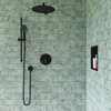 Alfi Brand Black Matte Round Sliding Rail Hand Shower Set AB7938-BM